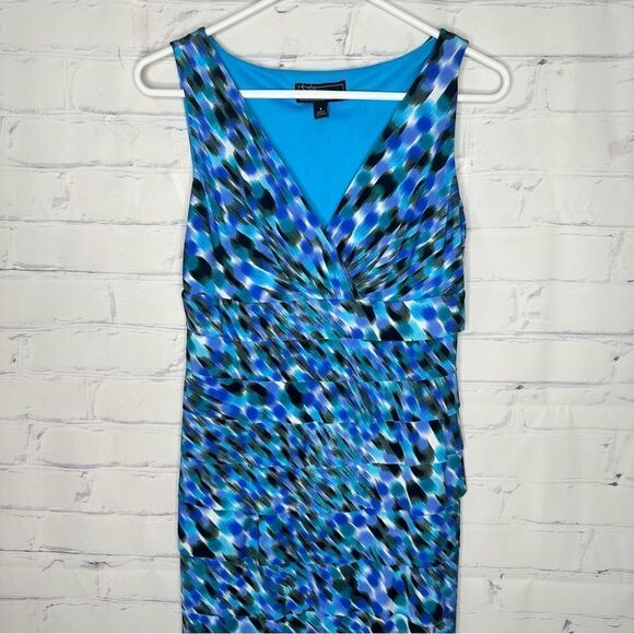 Dress Barn size 6 blue dress - Picture 1 of 7